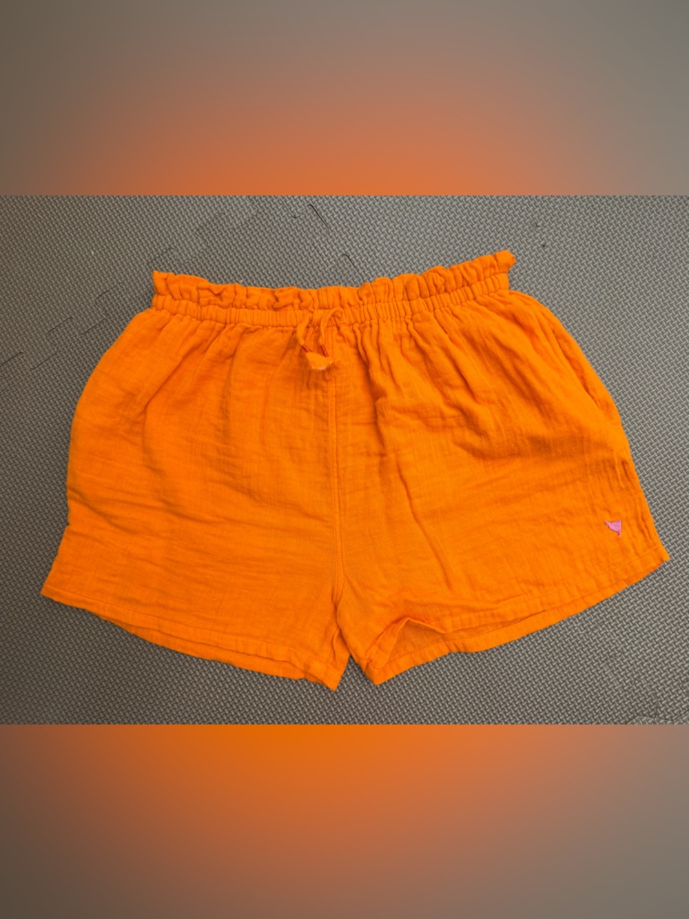 Pink Chicken girls orange gauze shorts size 14